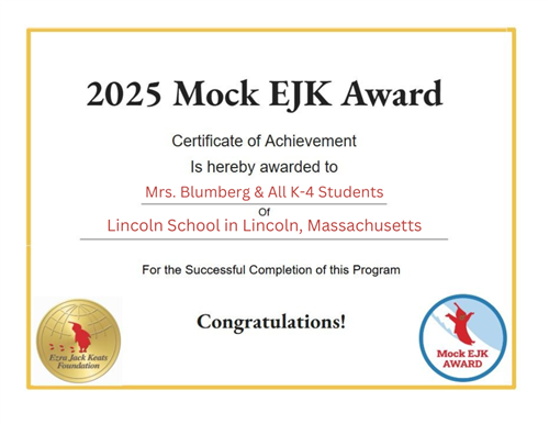 2025 Mock EJK Award Certificate